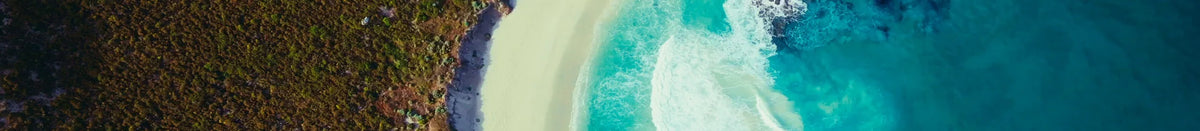 Aerial view of a white sand bay on the Margaret River coast