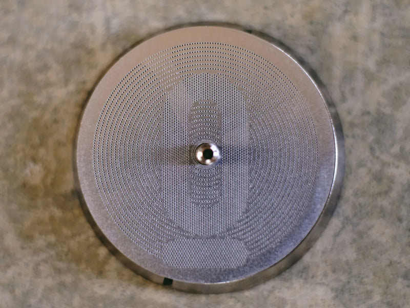 Close detail of the steel filter